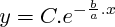 $ y=C.e^{-\frac{b}{a} .x} $ $ y=C.e^{-\frac{b}{a} .x} $